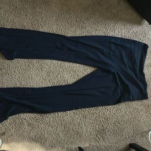 navy blue flare pants